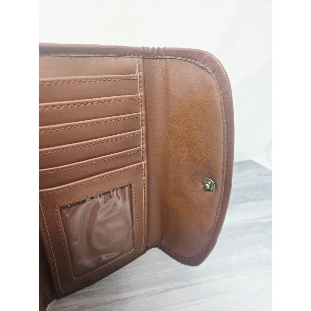 Manhattan Wallet Water‎ Buffalo Outdoor Brown Tan Long Leather Billfold